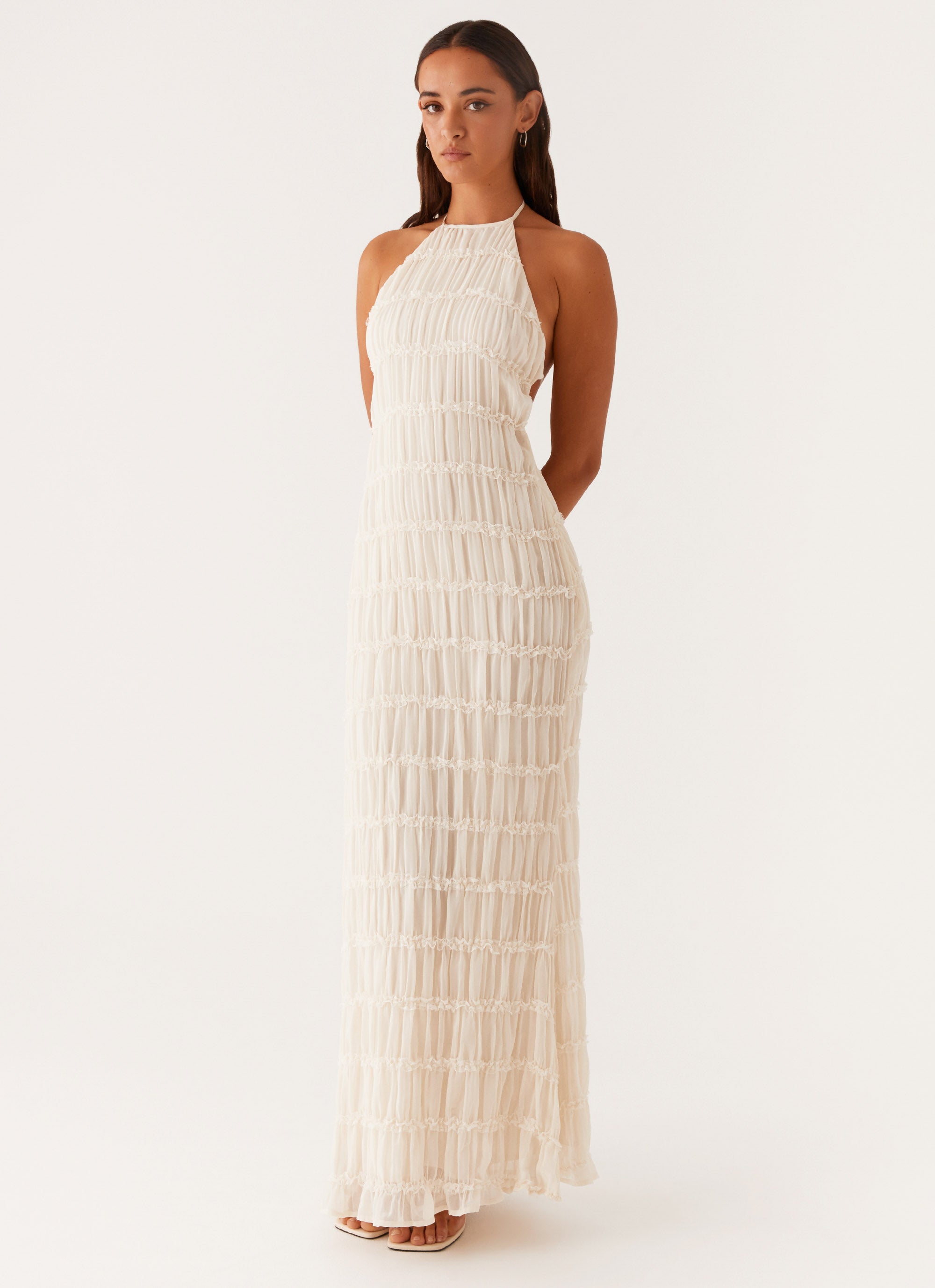 :Aullie Maxi Dress - Ivory Angle 3