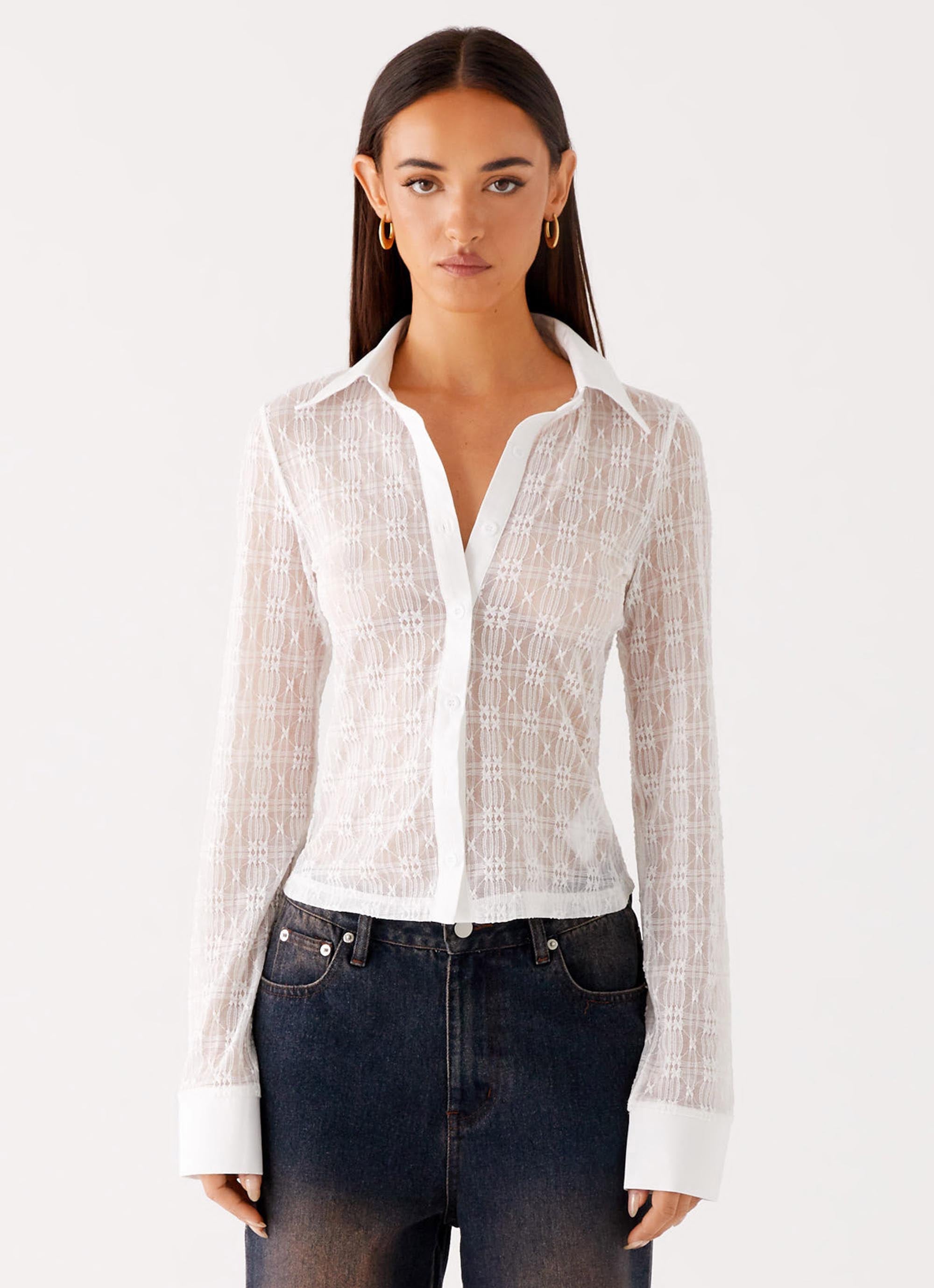 : Loui Lace Long Sleeve Top
